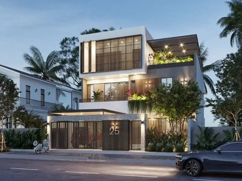 Thiết kế nhà phố mái bằng cuốn hút mọi ánh nhìn Xây dựng Nhất Tín 1