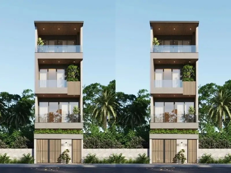 Thiết kế nhà phố mái bằng cuốn hút mọi ánh nhìn Xây dựng Nhất Tín 1