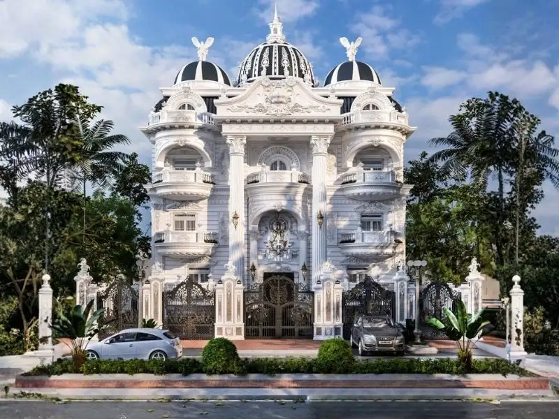 Thiết kế nhà phong cách Châu Âu Cổ Điển Xây dựng Nhất Tín