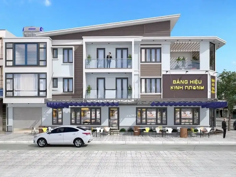 Thiết kế nhà vừa ở vừa cho thuê kinh doanh 3 tầng đảm bảo sự riêng tư Xây dựng Nhất Tín 1