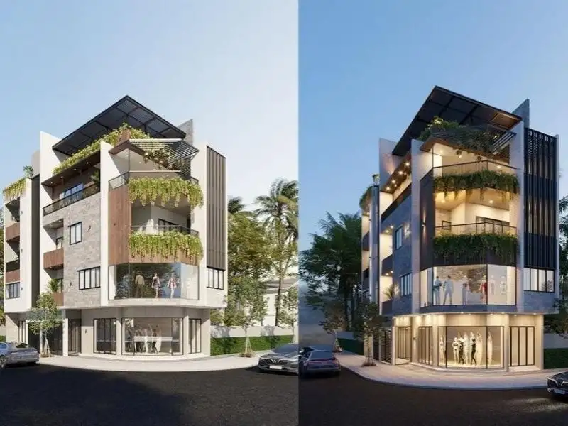 Thiết kế nhà vừa ở vừa cho thuê quy mô 4 - 6 tầng Xây dựng Nhất Tín 1