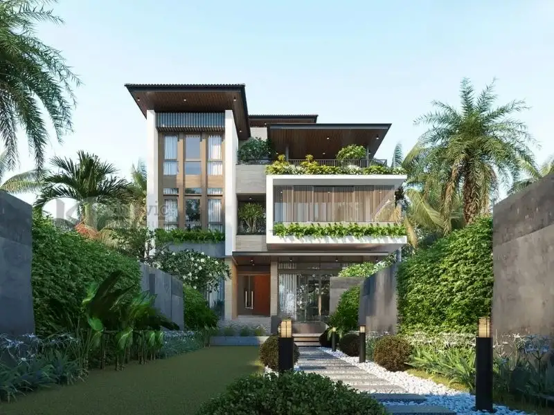 Top những mẫu nhà mái bằng trên 300m² thích hợp làm không gian nghỉ dưỡng cho gia đình Xây dựng Nhất Tín 1