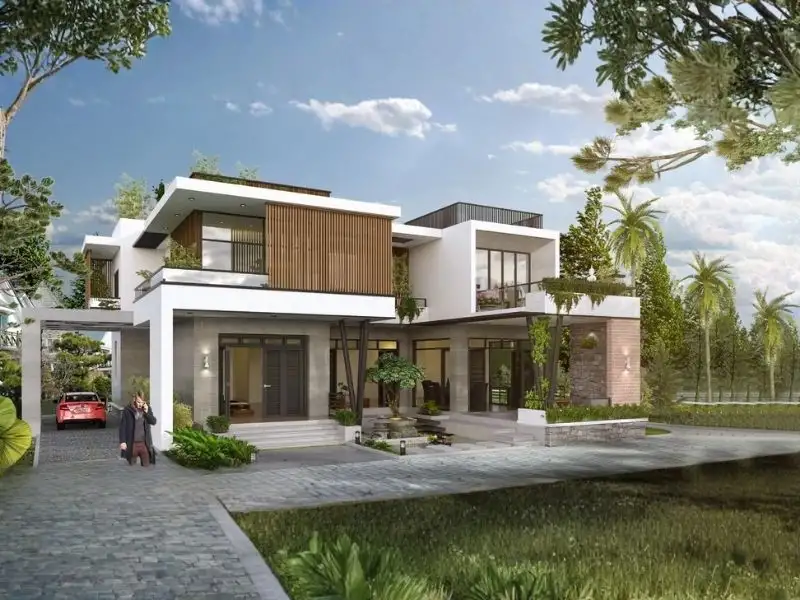 Top những mẫu nhà mái bằng trên 300m² thích hợp làm không gian nghỉ dưỡng cho gia đình Xây dựng Nhất Tín 1