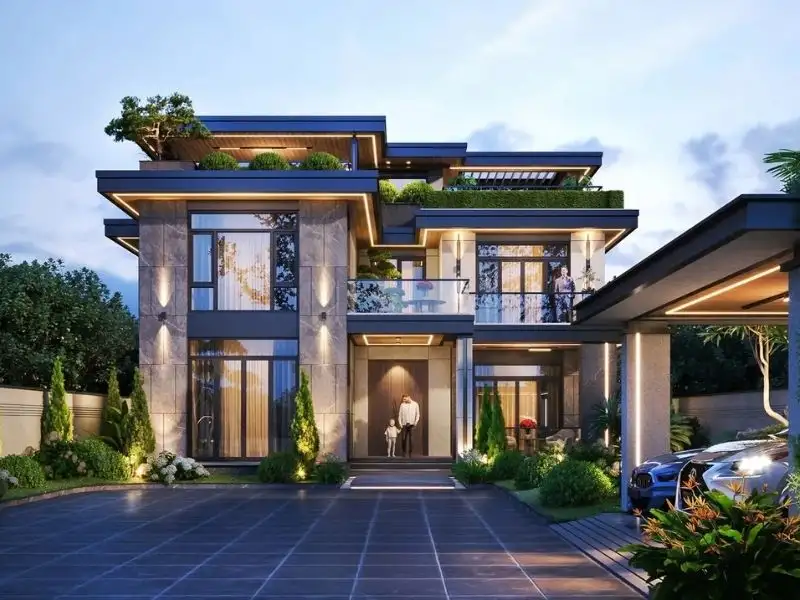 Top những mẫu nhà mái bằng trên 300m² thích hợp làm không gian nghỉ dưỡng cho gia đình Xây dựng Nhất Tín 1