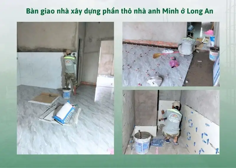 Bàn giao nhà xây dựng phần thô nhà anh Minh ở Long An Xây dựng Nhất Tín 1