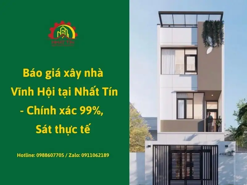 Khi tìm hiểu giá xây nhà Vĩnh Hội, điều nhiều gia chủ quan tâm không chỉ là con số ban đầu mà còn là mức độ sát với chi phí thi công thực tế. Trên thực tế, nếu báo giá không được xây dựng từ khảo sát cụ thể, quá trình triển khai rất dễ phát sinh ngoài dự kiến. Vì vậy, báo giá cần phản ánh đúng hiện trạng công trình và phương án thi công ngay từ đầu. Với kinh nghiệm thực tế tại Vĩnh Hội, Nhất Tín xây dựng báo giá rõ ràng, chi tiết và sát thực tế, giúp gia chủ chủ động tài chính và thuận tiện theo dõi các nội dung được trình bày bên dưới. Tham khảo thêm: Đơn giá xây dựng nhà ở TpHCM Dịch vụ xây nhà phường Vĩnh Hội trọn gói tại Nhất Tín gồm những gì? Dịch vụ xây nhà Vĩnh Hội trọn gói tại Nhất Tín được triển khai theo từng hạng mục rõ ràng, giúp gia chủ dễ hình dung phạm vi công việc và trách nhiệm của đơn vị thi công. Để hiểu cụ thể từng bước trong quá trình xây dựng, gia chủ có thể theo dõi chi tiết các nội dung được trình bày bên dưới. Thiết kế kiến trúc – kết cấu – hệ thống kỹ thuật Thiết kế mặt bằng công năng hợp lý, kèm phối cảnh 3D giúp gia chủ hình dung rõ không gian sử dụng. Triển khai đầy đủ hồ sơ kết cấu, điện nước chi tiết để phục vụ thi công chính xác. Điều chỉnh phương án thiết kế theo nhu cầu sử dụng thực tế trước khi triển khai xây dựng. Xin phép xây dựng & hồ sơ pháp lý Tư vấn quy định xây dựng áp dụng tại phường Vĩnh Hội, chuẩn bị hồ sơ xin phép xây dựng phù hợp hiện trạng khu đất. Đại diện gia chủ làm việc với cơ quan chức năng, theo dõi tiến độ và xử lý các yêu cầu bổ sung hồ sơ. Đảm bảo công trình thi công đúng giấy phép và quy định hiện hành, hạn chế rủi ro pháp lý trong suốt quá trình xây dựng. Thi công A - Z Thi công phần thô: Tổ chức thi công móng, khung kết cấu và xây tô đúng kỹ thuật, đảm bảo an toàn và chất lượng công trình. Hoàn thiện công trình xây dựng: Hoàn thiện các hạng mục như sơn nước, ốp lát, lắp đặt thiết bị theo vật tư và tiêu chuẩn đã thống nhất. Nghiệm thu, bàn giao & bảo hành: Nghiệm thu từng hạng mục, bàn giao công trình đúng tiến độ và thực hiện bảo hành theo cam kết. Lợi ích khi khách hàng sử dụng dịch vụ xây nhà Vĩnh Hội trọn gói Giá xây nhà Vĩnh Hội trọn gói giúp gia chủ triển khai công trình thuận lợi, rõ ràng và dễ kiểm soát ngay từ giai đoạn đầu. Khi lựa chọn hình thức trọn gói, khách hàng sẽ nhận được các lợi ích cụ thể sau: Khảo sát hiện trạng khu đất và tư vấn phương án xây dựng miễn phí, phù hợp nhu cầu sử dụng thực tế. Cung cấp báo giá xây nhà trọn gói miễn phí, minh bạch từng hạng mục để gia chủ dễ theo dõi và dự trù ngân sách. Áp dụng các chương trình khuyến mại: Giảm 15.000.000đ – gói trọn gói trên 1.550.000.000đ Giảm 10.000.000đ – gói trọn gói trên 1.250.000.000đ Nhờ những lợi ích này, gia chủ có thể chủ động hơn trong quá trình chuẩn bị và lựa chọn phương án phù hợp. Mức giá xây nhà trọn gói tại Vĩnh Hội được tổng hợp theo từng gói đầu tư và trình bày ở phần bên dưới, giúp gia chủ dễ theo dõi, so sánh chi phí và lựa chọn phương án phù hợp với ngân sách. Báo giá xây nhà phường Vĩnh Hội, HCM trọn gói Khi chuẩn bị xây nhà phường Vĩnh Hội, việc nắm rõ mức chi phí dự kiến là bước quan trọng giúp gia chủ chủ động kế hoạch triển khai. Trên thực tế, chi phí xây dựng không cố định mà thay đổi theo diện tích xây dựng, phương án thiết kế và mức vật liệu hoàn thiện lựa chọn. Do đó, báo giá thường được xây dựng theo mét vuông, tương ứng với từng gói vật tư cụ thể. Thông tin chi tiết về các gói giá và danh mục vật liệu sẽ được trình bày rõ trong bảng phía dưới để gia chủ dễ tham khảo. Hạng Mục Gói Trung Bình Gói Khá Gói Tốt Đơn giá (VNĐ/m²) 4.750.000 - 5.800.000 5.850.000 - 6.200.000 6.250.000 - 6.900.000 Xi măng Holcim/ Hà Tiên Holcim/ INSEE INSEE/ tương đương Thép xây dựng Hòa Phát/ Pomina Pomina/ Việt Nhật Việt Nhật Gạch xây - tô Gạch Tuynel Gạch Tuynel loại tốt Gạch Tuynel chọn lọc Hệ thống điện Dây Cadivi cơ bản Cadivi / Sino Cadivi + thiết bị cao cấp Hệ thống nước Bình Minh Bình Minh Bình Minh Sơn nước Kova/ Sika Kova/ Sika Kova/ Sika Thiết bị vệ sinh Inax/ chủ nhà tùy chọn ngang giá Inax/ chủ nhà tùy chọn ngang giá Inax/ chủ nhà tùy chọn ngang giá Cửa chính - cửa phòng Xingfa Việt Nam/ nhựa ABS Hàn Quốc Xingfa Việt Nam Xingfa Việt Nam cao cấp Lan can – cầu thang Kính cường lực Kính cường lực/ gỗ sồi Kính cường lực/ gỗ sồi/ căm xe Nhân công & quản lý Có (KS giám sát) Có (KS giám sát) Có (KS giám sát) Xin phép xây dựng Hỗ trợ Hỗ trợ Hỗ trợ Bản vẽ thiết kế thi công √ √ √ Bảo hành kết cấu 5 năm 5 năm 5 năm Bảo hành hoàn thiện 12 tháng 12 tháng 12 tháng Xây nhà trọn gói ở phường Vĩnh Hội, chi phí được tính như thế nào? Chi phí xây nhà trọn gói phường Vĩnh Hội được xác định dựa trên diện tích xây dựng, điều kiện thực tế và gói vật tư lựa chọn. Để hiểu rõ cách tính đơn giá, lý do chênh lệch chi phí giữa các công trình và lựa chọn gói phù hợp, gia chủ có thể theo dõi các nội dung chi tiết bên dưới. Cách tính đơn giá xây nhà trọn gói theo diện tích xây dựng (m2) Giá xây nhà trọn gói = Đơn giá x Diện tích xây dựng (m2) Trong đó: Diện tích xây dựng: Được tính bằng tổng diện tích các hạng mục thi công của công trình, bao gồm phần móng, sàn các tầng, mái và các khu vực phát sinh theo thực tế xây dựng. Mỗi hạng mục sẽ được quy đổi theo hệ số tương ứng => Xem thêm: Chi phí xây nhà trọn gói Vì sao chi phí xây dựng giữa các công trình có sự khác nhau? Chi phí xây dựng không giống nhau giữa các công trình do nhiều yếu tố tác động trong quá trình triển khai, cụ thể gồm: Diện tích xây dựng và số tầng ảnh hưởng trực tiếp đến khối lượng thi công và tổng chi phí đầu tư. Vị trí khu đất, điều kiện hẻm và khả năng tập kết vật tư quyết định phương án tổ chức thi công. Đặc điểm nền móng và hiện trạng khu đất làm phát sinh hoặc tiết giảm chi phí xử lý ban đầu. Mức vật tư hoàn thiện gia chủ lựa chọn tác động lớn đến đơn giá xây nhà trọn gói. Từ những yếu tố trên, mỗi công trình sẽ có mức chi phí khác nhau và cần được tính toán cụ thể theo thực tế. Nên chọn gói trung bình, khá hay tốt trong xây nhà trọn gói? Mỗi gói xây nhà trọn gói được xây dựng theo mức đầu tư và nhu cầu sử dụng khác nhau, giúp gia chủ dễ cân nhắc ngay từ giai đoạn lập kế hoạch: Gói trung bình: Phù hợp gia chủ cần kiểm soát ngân sách chặt chẽ, tập trung công năng sử dụng cơ bản, vật tư hoàn thiện ở mức phổ thông, đáp ứng nhu cầu sinh hoạt ổn định. Gói khá: Dành cho gia chủ mong muốn không gian ở chỉn chu hơn, vật tư hoàn thiện được nâng cấp về độ bền và thẩm mỹ, phù hợp nhu cầu sử dụng lâu dài. Gói tốt: Phù hợp gia chủ ưu tiên chất lượng và trải nghiệm sử dụng, vật tư hoàn thiện tốt, độ bền cao, hạn chế sửa chữa và giữ giá trị công trình về lâu dài. Việc lựa chọn gói xây nhà Vĩnh Hội trọn gói nên dựa trên ngân sách, thời gian sử dụng dự kiến và mức độ hoàn thiện mong muốn để đảm bảo hiệu quả đầu tư phù hợp. Các công trình được Nhất Tín triển khai tại phường Vĩnh Hội Liên hệ báo giá & tư vấn Gia chủ đang tìm hiểu xây nhà Phường Vĩnh Hội trọn gói có thể liên hệ Nhất Tín để được tư vấn cụ thể và báo giá sát thực tế theo nhu cầu sử dụng. Với kinh nghiệm thi công tại khu vực, Nhất Tín giúp gia chủ nắm rõ chi phí, chủ động kế hoạch và an tâm trước khi khởi công. Để được hỗ trợ nhanh chóng, vui lòng gọi hotline 0988 607 705 và nhận tư vấn miễn phí. >> Tham khảo thêm các chủ đề liên quan: Xây nhà trọn gói quận 4 Giá Xây nhà Khánh Hội Xây nhà Cầu Ông Lãnh