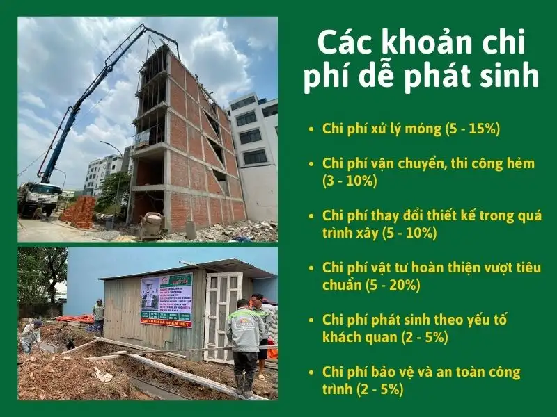 Các khoản chi phí dễ phát sinh nếu không chọn nhà thầu trọn gói Xây dựng Nhất Tín