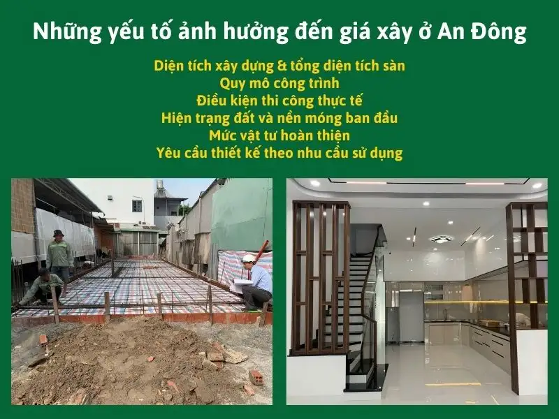 Những yếu tố ảnh hưởng đến giá xây ở An Đông Xây dựng Nhất Tín