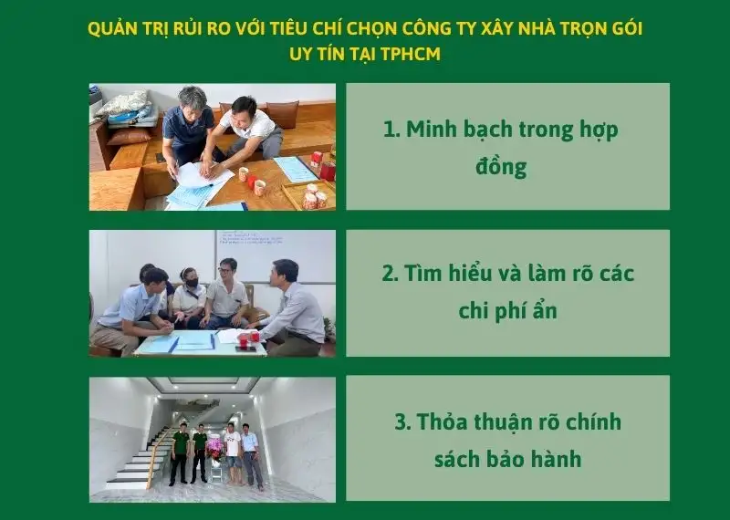 Quản trị rủi ro với tiêu chí chọn công ty xây nhà trọn gói uy tín TPHCM Xây dựng Nhất Tín.