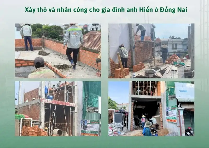 Xây thô và nhân công cho gia đình anh Hiển ở Đồng Nai Xây dựng Nhất Tín 1