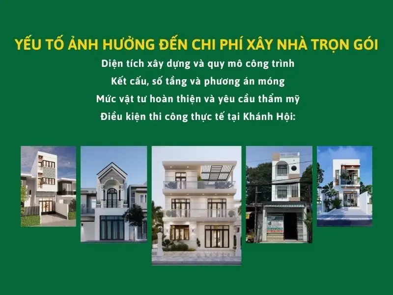 Yếu tố ảnh hưởng đến chi phí xây nhà trọn gói Xây dựng Nhất Tín