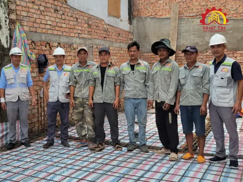 Các hạng mục kết cấu được triển khai tại công trường Xây dựng Nhất Tín 1