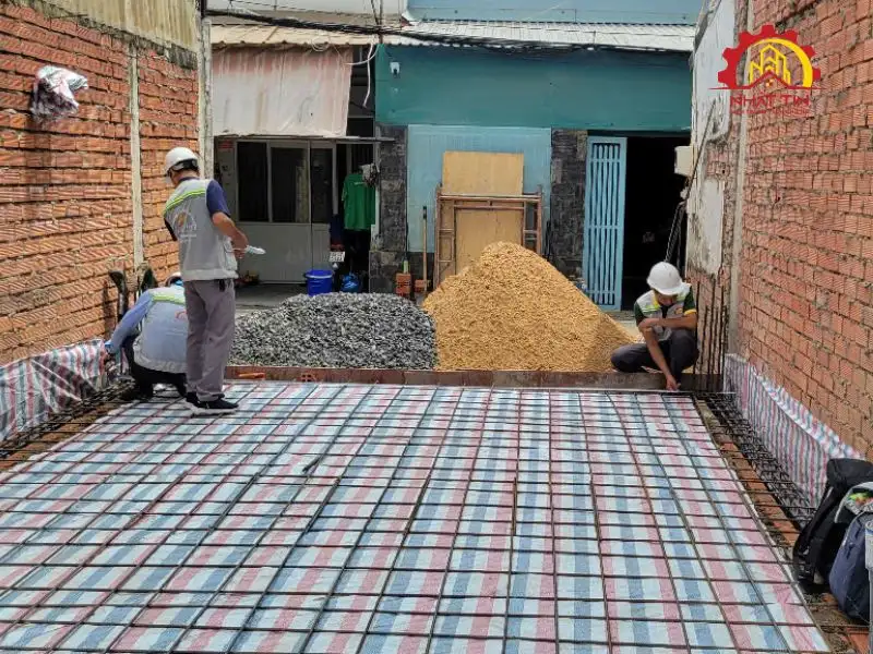 Các hạng mục kết cấu được triển khai tại công trường Xây dựng Nhất Tín 1