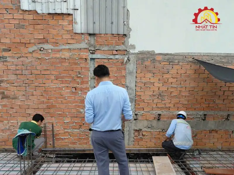 Công trình bắt đầu hình thành từ các hạng mục kết cấu đầu tiên Xây dựng Nhất Tín 1