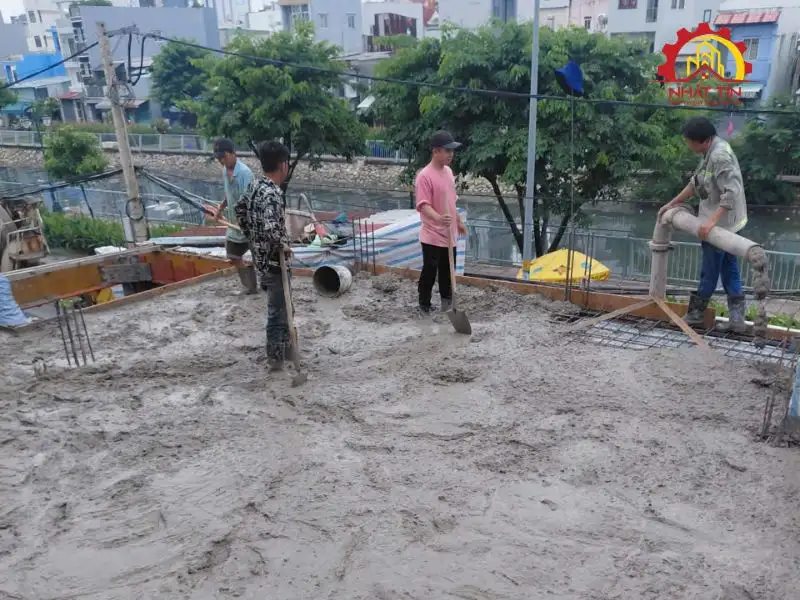 Công trình bắt đầu hình thành từ các hạng mục kết cấu đầu tiên Xây dựng Nhất Tín 1