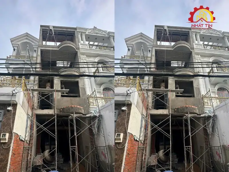 Giai đoạn hoàn thiện – Diện mạo ngôi nhà dần được hoàn chỉnh trước khi bàn giao Xây dựng Nhất Tín 1