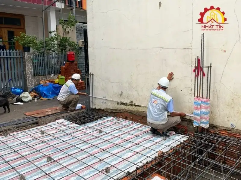 Giai đoạn thi công phần thô – Từng bước dựng nên khung nhà vững chắc Xây dựng Nhất Tín 1