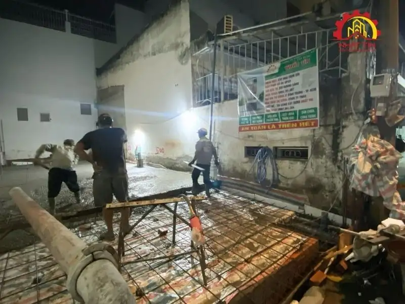 Giai đoạn thi công phần thô – Từng bước dựng nên khung nhà vững chắc Xây dựng Nhất Tín 1