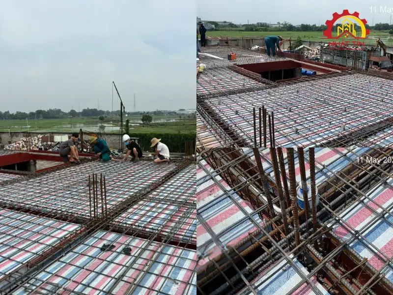 Quá trình thi công phần thô - Đảm bảo kỹ thuật và tiến độ Xây dựng Nhất Tín 1