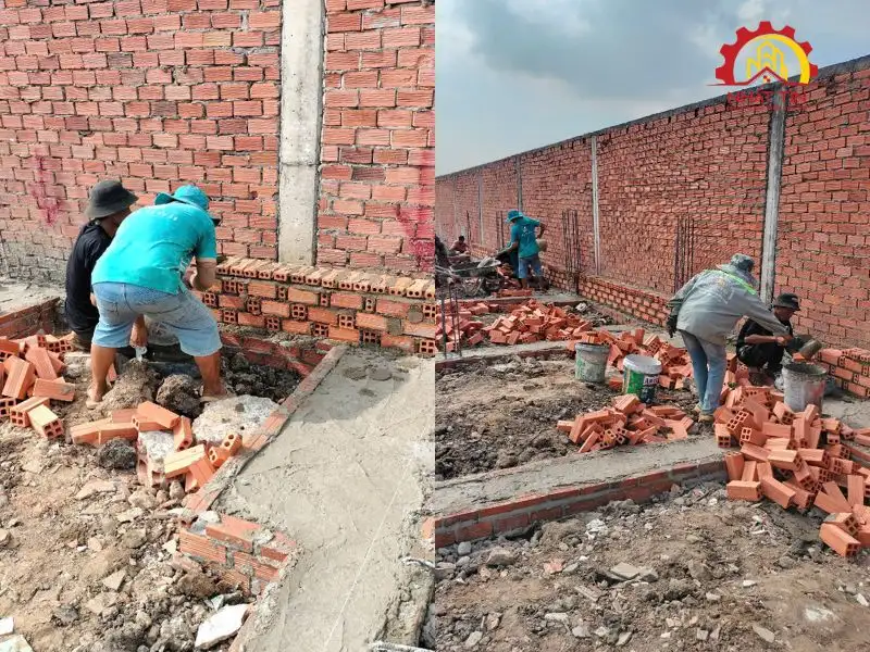 Quá trình thi công phần thô - Đảm bảo kỹ thuật và tiến độ Xây dựng Nhất Tín 1