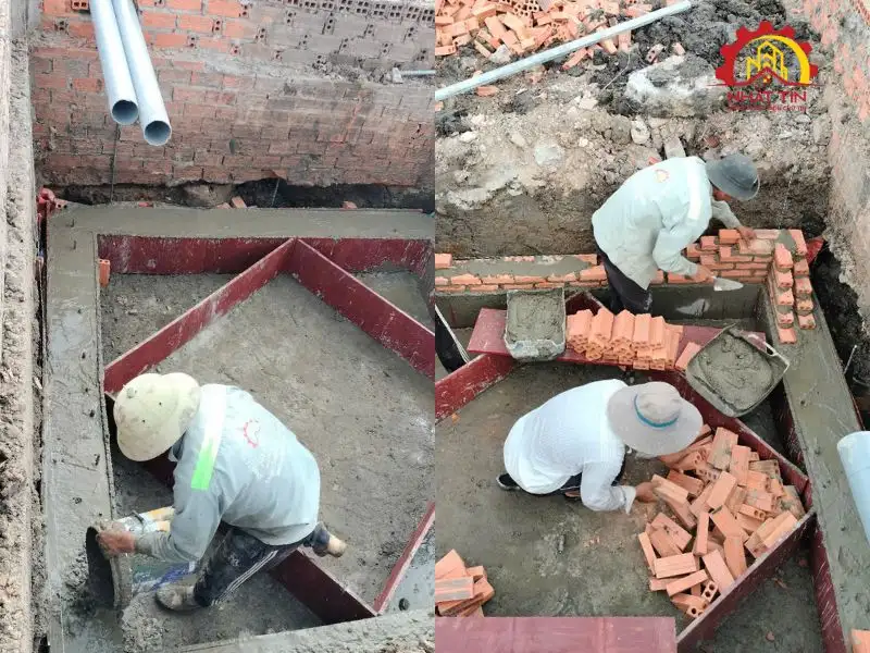 Quá trình thi công phần thô - Đảm bảo kỹ thuật và tiến độ Xây dựng Nhất Tín 1