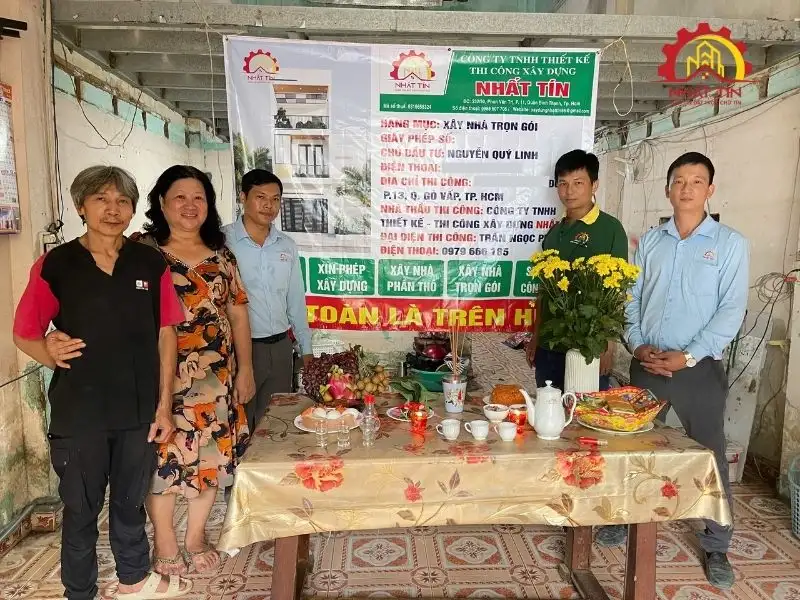 Quy mô xây dựng và phương án được thống nhất cùng gia chủ Xây dựng Nhất Tín 1