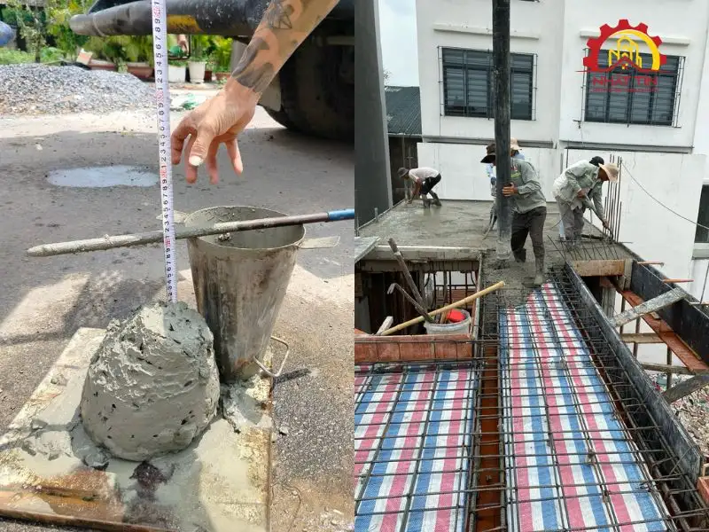 Thi công phần thô - Từng bước dựng xây kết cấu, để bản vẽ dần hiện diện trên công trình thực tế Xây dựng Nhất Tín 1