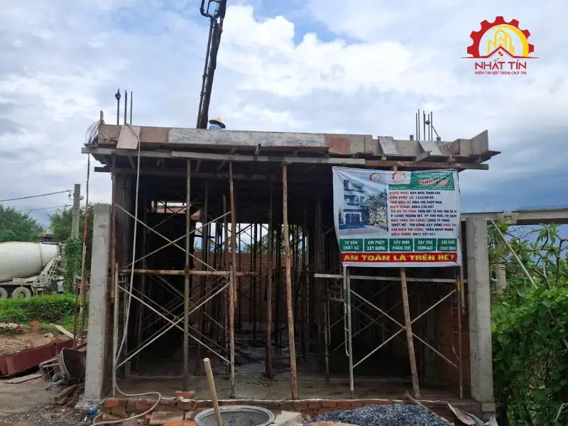 Từng bước thi công phần thô – Khi bản vẽ dần hiện diện trên công trình Xây dựng Nhất Tín 1
