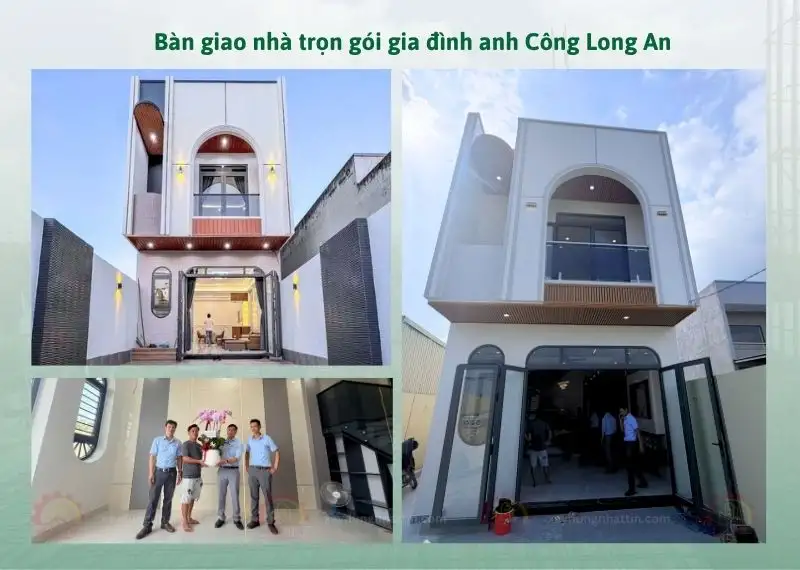 Bàn giao nhà trọn gói gia đình anh Công Long An Xây dựng Nhất Tín