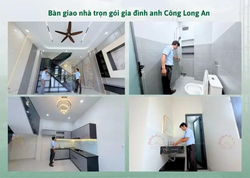 Bàn giao nhà trọn gói gia đình anh Công Long An Xây dựng Nhất Tín