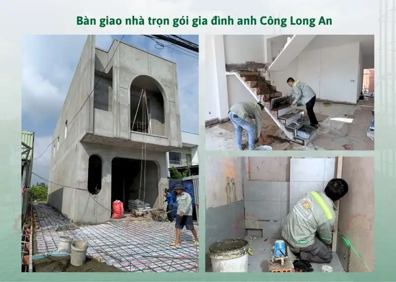 Bàn giao nhà trọn gói gia đình anh Công Long An Xây dựng Nhất Tín
