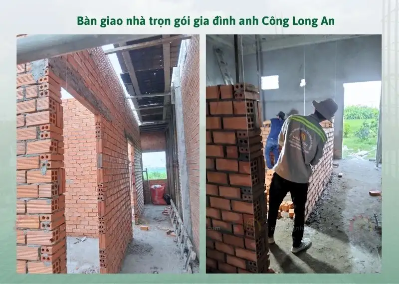 Bàn giao nhà trọn gói gia đình anh Công Long An Xây dựng Nhất Tín
