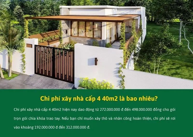 Chi phí xây nhà cấp 4 40m2 hiện nay là bao nhiêu Xây dựng Nhất Tín