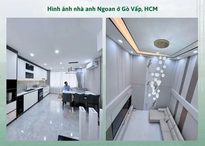 Công trình trọn gói nhà anh Ngoan ở Gò Vấp (Cũ), TPHCM Xây dựng Nhất Tín