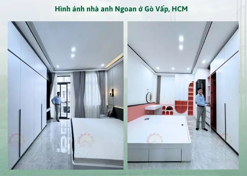 Công trình trọn gói nhà anh Ngoan ở Gò Vấp (Cũ), TPHCM Xây dựng Nhất Tín