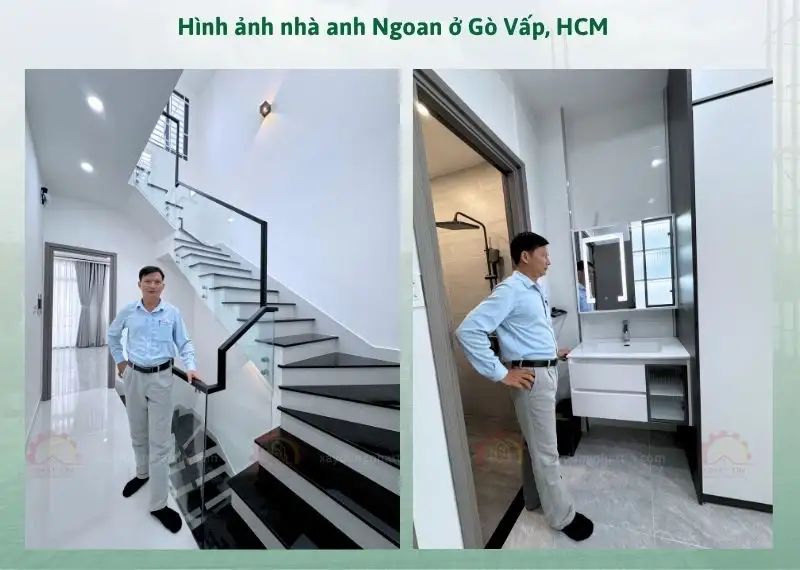 Công trình trọn gói nhà anh Ngoan ở Gò Vấp (Cũ), TPHCM Xây dựng Nhất Tín