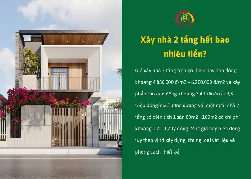 Giá xây nhà 2 tầng là bao nhiêu Xây dựng Nhất Tín