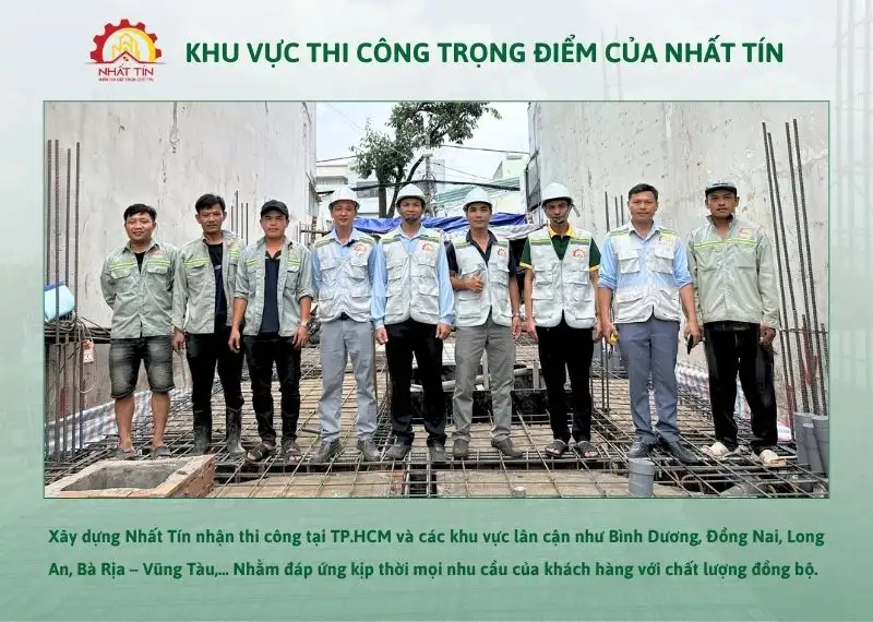 Khu vực thi công trọng điểm Xây dựng Nhất Tín