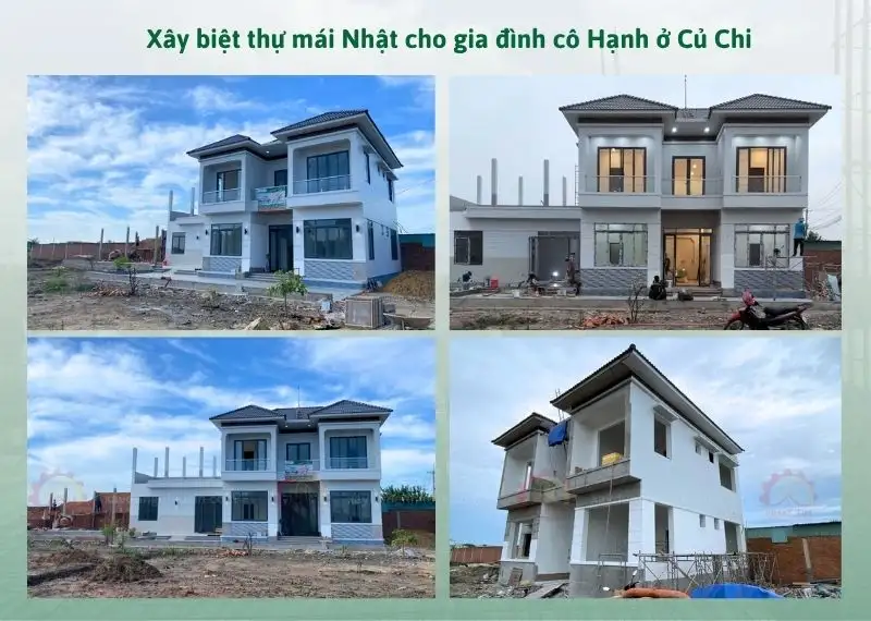 Xây biệt thự mái Nhật cho gia đình cô Hạnh ở Củ Chi Xây dựng Nhất Tín