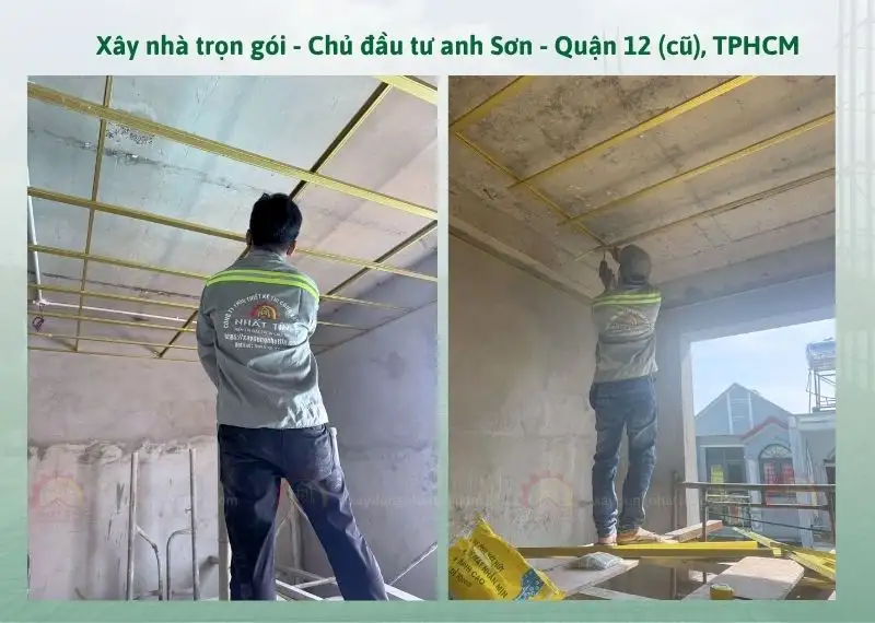 Xây nhà trọn gói - Chủ đầu tư anh Sơn - Quận 12 (cũ), TPHCM Xây dựng Nhất Tín