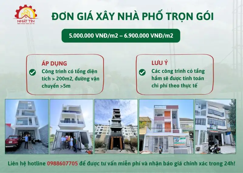 Báo giá xây dựng nhà phố trọn gói Xây dựng Nhất Tín
