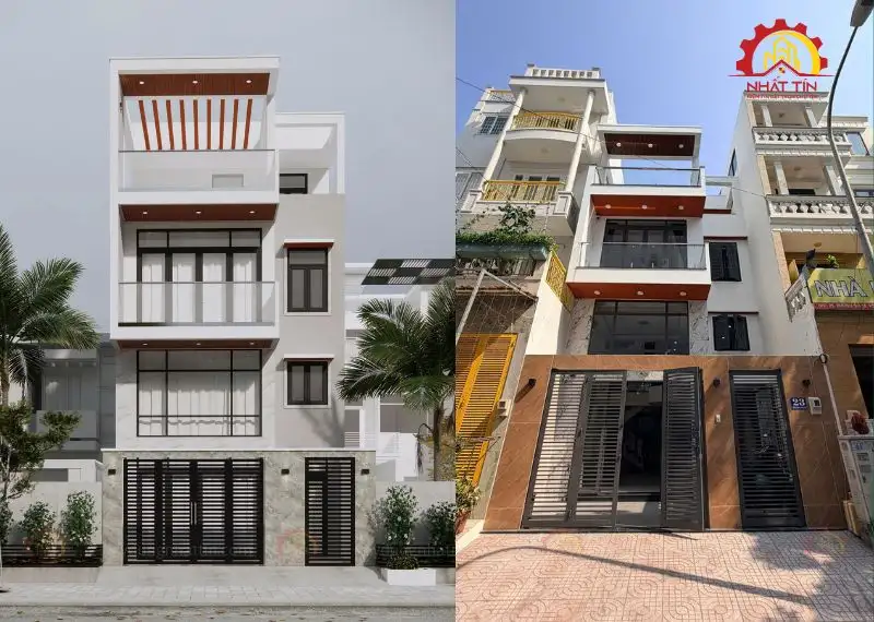 Phương Án Thiết Kế Tối Ưu Trên Mặt Tiền 6,5m của nhà cô Sang Xây dựng Nhất Tín