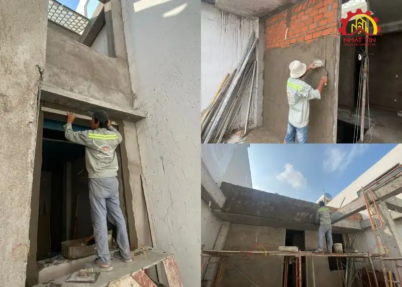 Quá trình thi công nhà 1 trệt 1 lửng 1 lầu của cô Sang Bình Tân Xây dựng Nhất Tín 1