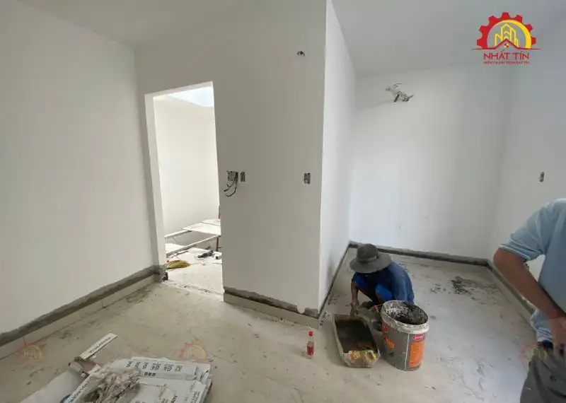 Quá trình thi công nhà 1 trệt 1 lửng 1 lầu của cô Sang Bình Tân Xây dựng Nhất Tín 1