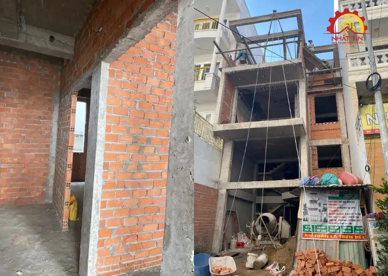 Quá trình thi công nhà 1 trệt 1 lửng 1 lầu của cô Sang Bình Tân Xây dựng Nhất Tín 1