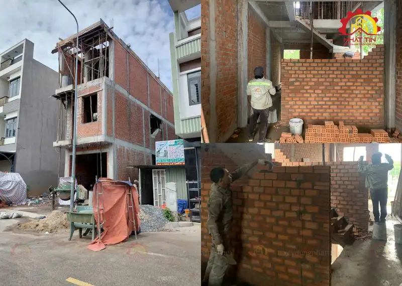 Quá trình thi công xây dựng nhà chú Gợi ở Đông Hòa Xây dựng Nhất Tín 1