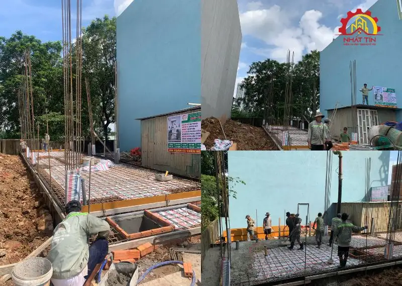 Quá trình thi công xây dựng nhà chú Gợi ở Đông Hòa Xây dựng Nhất Tín 1