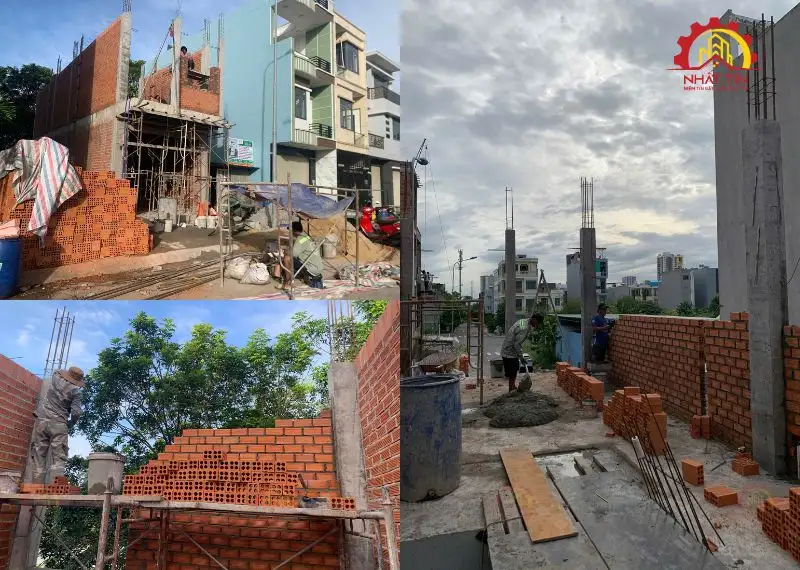 Quá trình thi công xây dựng nhà chú Gợi ở Đông Hòa Xây dựng Nhất Tín 1