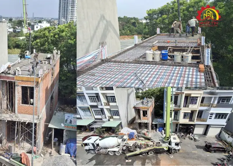 Quá trình thi công xây dựng nhà chú Gợi ở Đông Hòa Xây dựng Nhất Tín 1