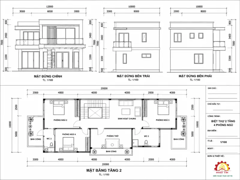 Tổng hợp 20 mẫu biệt thự 2 tầng 4 phòng ngủ đẹp hiện đại tiện nghi bậc nhất 2026
